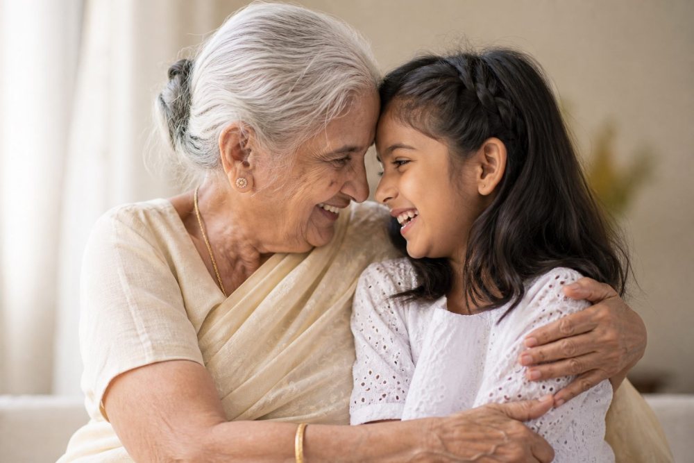 A grandmother and her granddaughter, both seeing clearly
